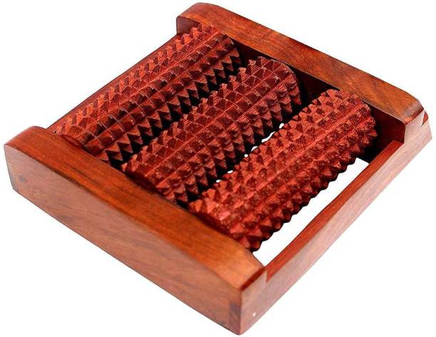 ZIPPIWUD WOODBRO3ROLL29 MDF Wood Acupuncture Stress Relief 3 Roller Foot Massager Massager