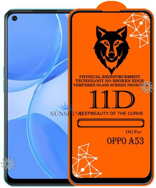 SUNSHINE Tempered Glass Guard for OPPO-A53 Edge to Edge Tempered Glass