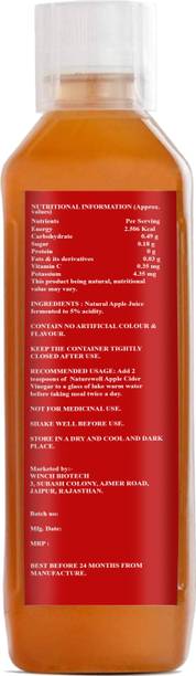NatureVally Apple Cider Vinegar for Weight Loss with Mother (S33) Pro Vinegar