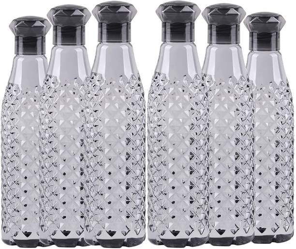 RUTVI FASHION Water Bottle Fridge Home n Office, Transparent 1000ml Crystal Diamond 1000 ml Plastic Bottle