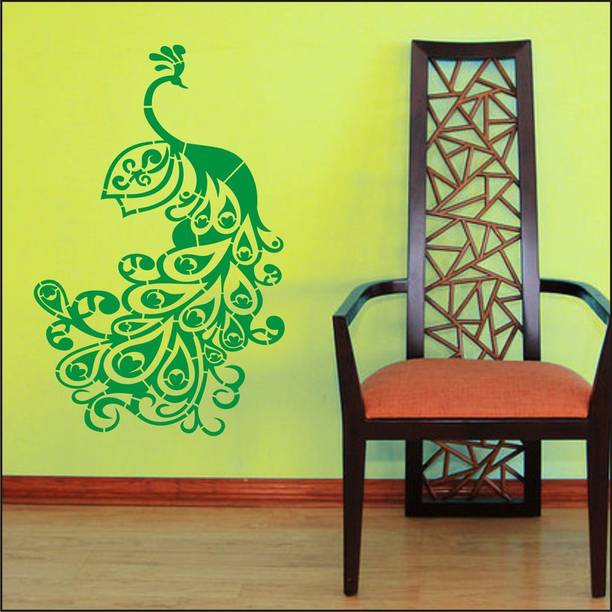 Decowall "Beautiful Peacock Design" DIY Painting-Stencil in Plastic Sheet DW470 DIY Painting Stencil