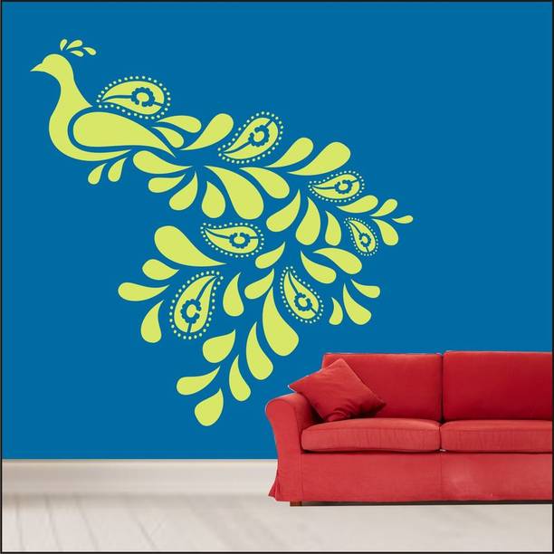 Decowall "Queen Peacock Design" DIY Painting-Stencil in Plastic Sheet DW477 DIY Painting Stencil