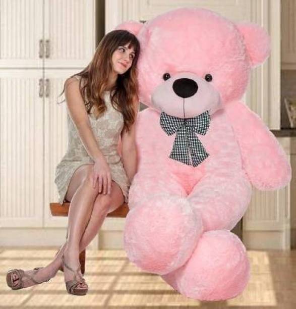 MasKa 5 feet Big Dimand teddy bear pink colors size very soft teddy bear valentines  - 140 cm