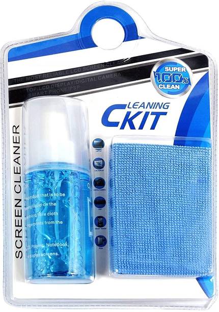 LipiWorld 2 in 1 Screen Cleaning Kit with Microfiber Cleaning Cloth (120 ml) for Laptops