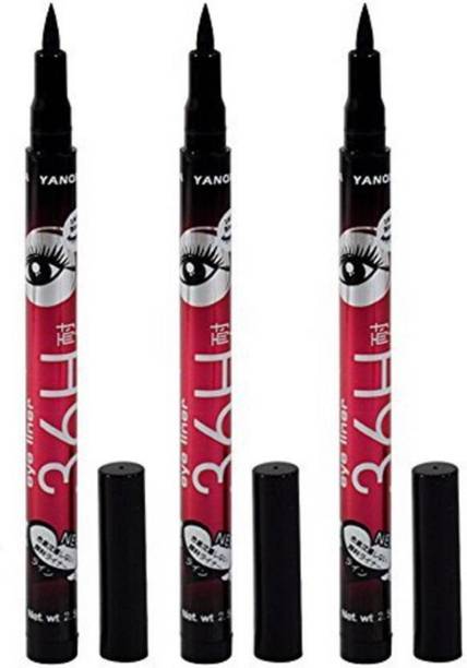 Elecsera waterproof liquid eye liner 36 hours stay pack of 3 9 g