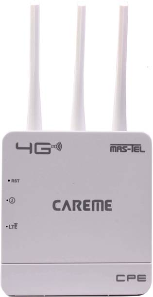 CareME CM-4G-300 MT-303H 300Mbps 4G Ultra Speed Insert SIM Plug & Play 4G Router 2.4 GHz, 5 GHz 300 Mbps Wifi Speed Dual Band External Antenna MiFi (Sim Based)