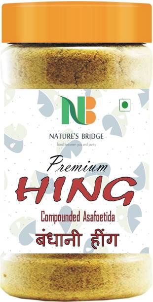 Nature's Bridge Hing Powder | Strong Bandhani Hing | Heeng | Asafoetida - (100 Gm Jar)