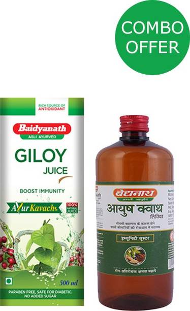 Baidyanath Giloy Juice 500ml With Ayush Kwath Liquid 450ml For Immunity Booster