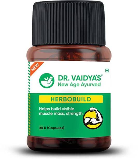 Dr. Vaidya's Herbobuild - Ayurvedic Capsules For Muscle Gain with Ashwagandha