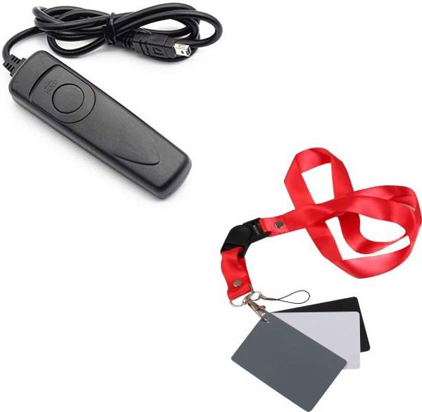 quikprof Shutter Release Cable for Nikon /D3100/D7000/D3200 ANd Grey Card Combo for  Camera Remote Control