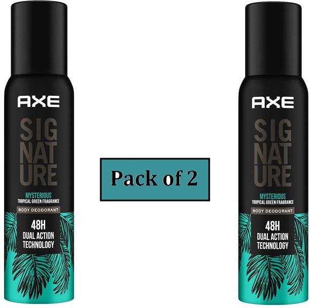 AXE Signature (Mysterious) _ 122ml Each - Pack of 2 Deodorant Spray  -  For Men