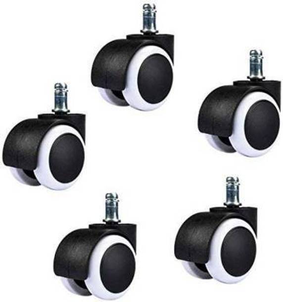 Denish Castor Pin Type Revolving Chair Wheel Swivel Furniture Caster (Pack of5) Appliance Furniture Caster