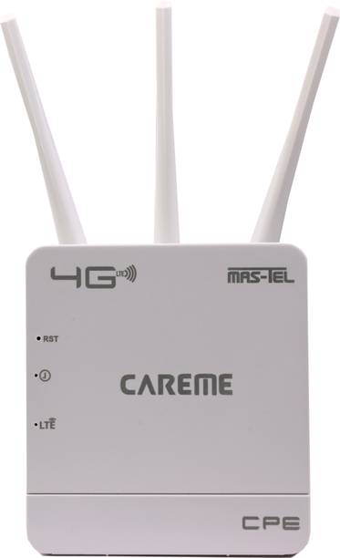 CareME 300Mbps 4G Ultra Speed External Triple Antenna Wireless 4G LTE, 4G Router 2.4 GHz, 5 GHz 300 Mbps Wifi Speed Dual Band External Antenna MiFi (Sim Based)