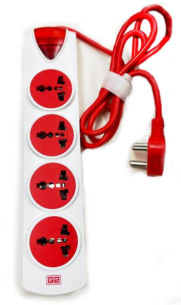 Luxuria 4 + 1 Power Strip with Master Switch & 4 international sockets 4  Socket Extension Boards