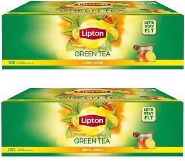 Lipton GREEN TEA HONEY LEMON HONEY GREEN 100 BAGS X 2 Lemon Green Tea Bags Box