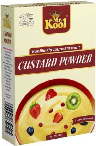 Mr.Kool Golden Vanilla Flavour Instant Custard Powder Pure Veg 1kg Custard Powder