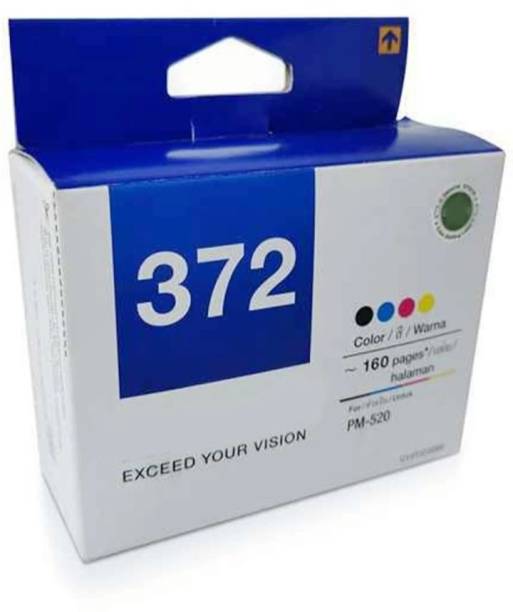 Maanvir EPSO.N T372 Photo Printer Ink Cartridge for Epson T-372,PM-520 Black + Tri Color Combo Pack Ink Cartridge