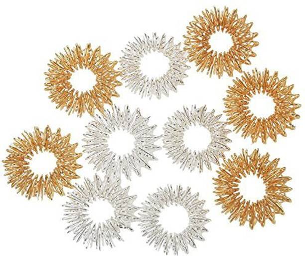 Quickcollection Acupressure Massager Ring For Finger Massaging Stimulate Blood Circulation Ring Set Massager