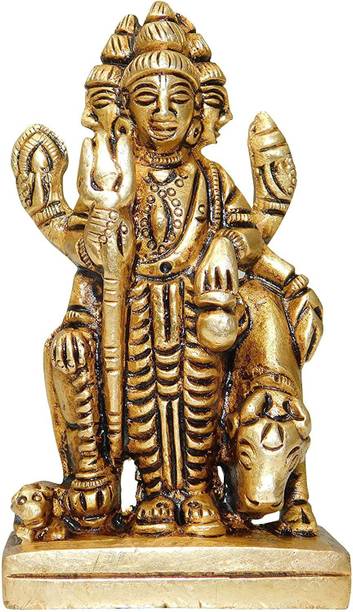 Idolsplace Dattatreya Statue God Datta Idol Trimurti Bhagwan Lord Datta Statues 300gms Decorative Showpiece  -  7 cm