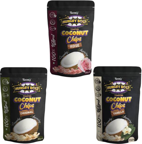haronics HUNGRY BOLT TOASTED COCONUT CHIPS - ROSE, VANILLA AND ORIGINAL Chips