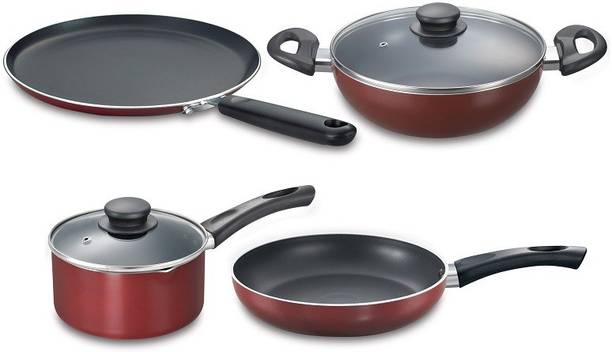 Prestige OMEGA DELUXE FESTIVE PACK 4 PC SET इंडक्शन बॉटम कुकवेयर सेट