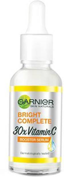 GARNIER Bright Complete Vitamin C Booster Serum 30 ml - 3 Days to Spotless, Bright Skin | Light Texture Formula & Non-Oily Face Serum