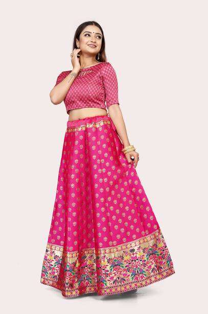 DISHWA FASHION Self Design Semi Stitched Lehenga Choli - Image 4