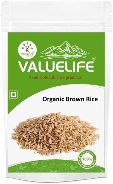 Value Life Organic Brown Rice (1Kg) Brown Raw Rice (Medium Grain, Unpolished)