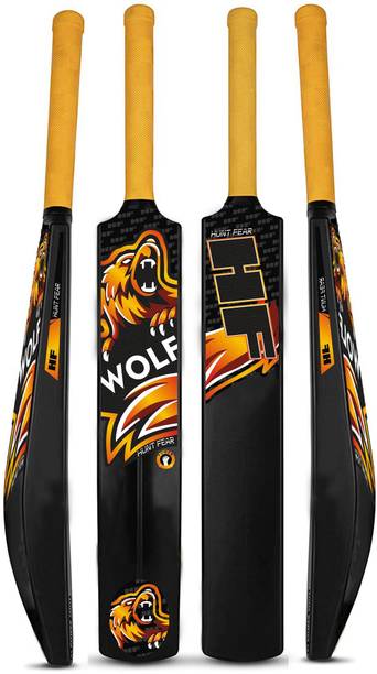 HF WOLF Gold Edition Full Size (Ideal for 15+) Hard PLastic For tennis Ball PVC/Plastic Cricket  Bat For 15+ Yrs