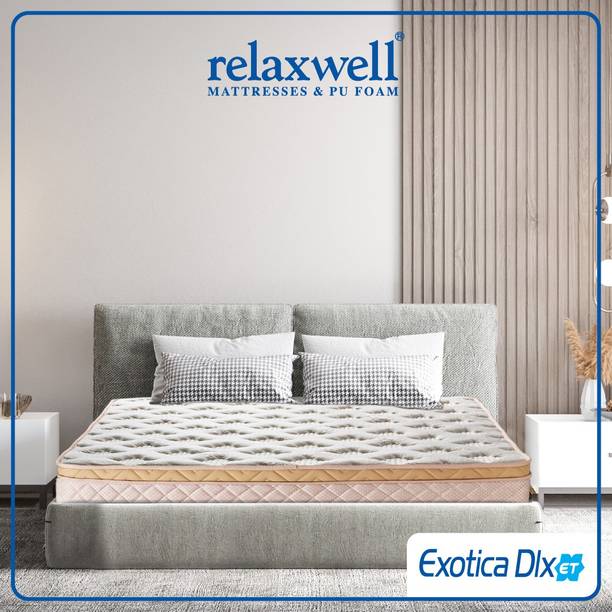 Relaxwell EXOTICA DLX ET For Uninterrupted Sleep | Back Pain cure 6 inch Single High Density (HD) Foam Mattress