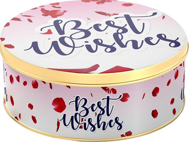 Cookieman Best Wishes Assorted Cookies Gift Pack Box | Assorted Cookies in Tin Box Cookies Biscuit