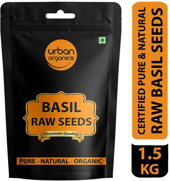 URBANORGANICS Basil Seeds (Raw Seed ) Tukmariya / Sabja / Bapji Seed Helps in Weight Loss Seed