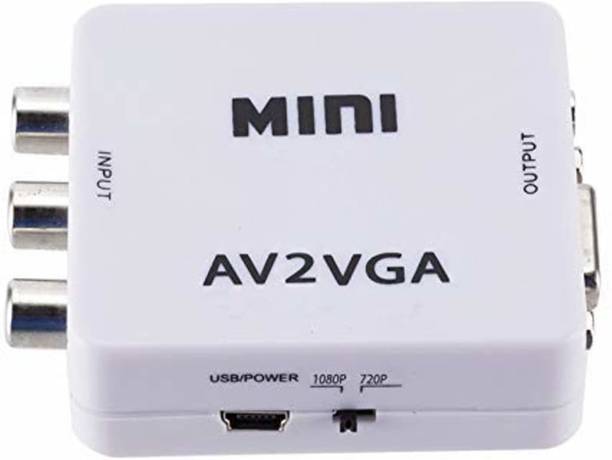VGS MARKETINGS Mini-AV-to-VGA-White-Pack-of-1 Gaming Adapter