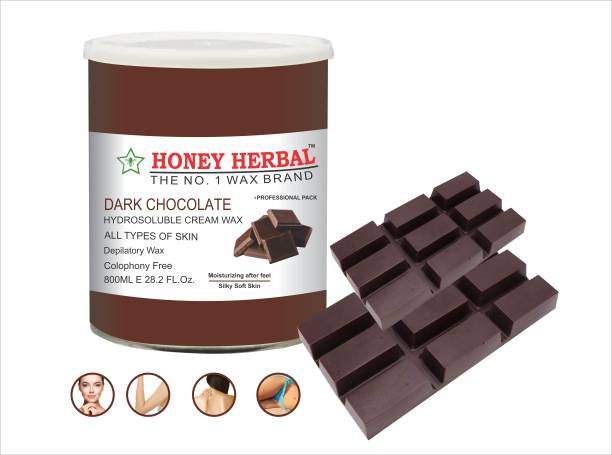 HONEY HERBAL Dark Chocolate Hair Removal Wax(800gm) Wax