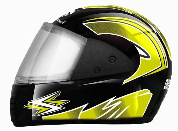 urban carrier THUNDER U/C FULL FACE WITH CLEAR VISOR Motorbike Helmet (BLACK AND YELLOW) Motorbike Helmet