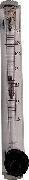 Japsin 0-150 LPM Rotameter Acrylic Body With Regulator(L Type) Size: 1/4" BSP for Air Test Indicator