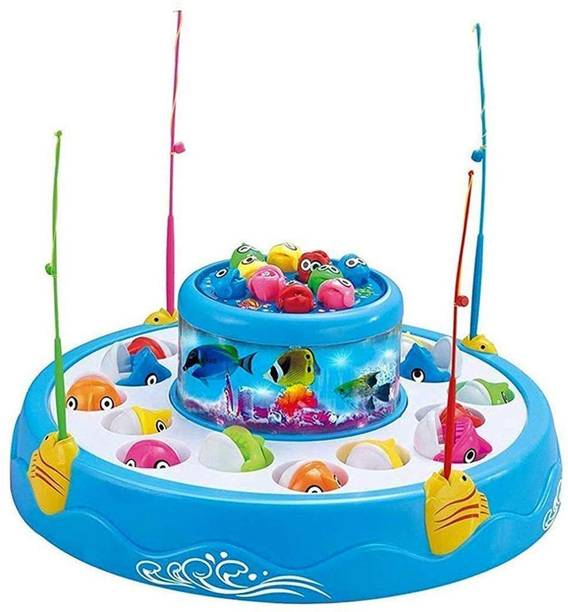 ARNIYAVALA Electronic And Rotating With Flashing Fishing Toy Set For Kids