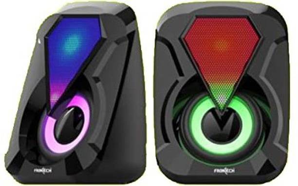 Frontech SW-0076 USB Power Speaker with RGB Light, Aux Connectivity ,Volume Control 10 W Laptop/Desktop Speaker