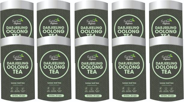 First Bud Organics Premium Darjeeling tea - 50 gm|Darjeeling Oolong tea for weight loss| Pack Of 10 Oolong Tea Tin