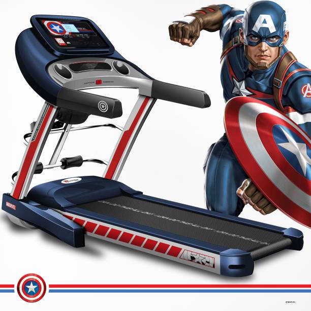 Powermax Fitness MT-1A Pre-Installed Captain America Edition (4HP Peak) Smart Folding Treadmill