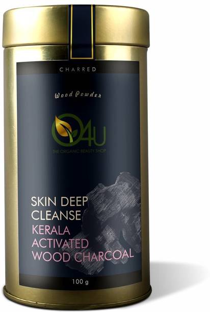 O4U 100 percent Organic Natural Activated Charcoal Powder for face, Skin and Teeth whitening - 100g