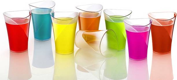 Sentricus (Pack of 8) Plastic Water Juice Drinking Glasses Set Of 8(Clear,Plastic) Glass Set Water/Juice Glass