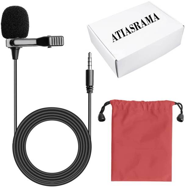 ATIASRAMA Collar Mic Voice Recording Filter Microphone for Singing YouTube Smartphones Tie Clip Microphone