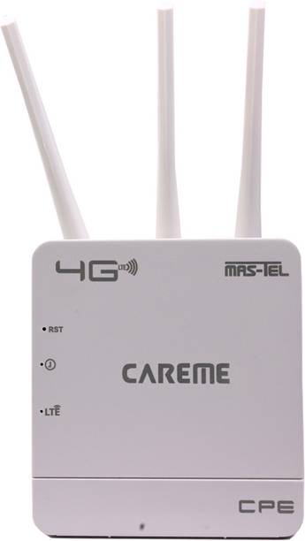 CareME No Buffer, No Waiting, Hi Speed Stable Internet Speed 300Mbps 4G Router 2.4 GHz, 2.4 GHz 300 Mbps Wifi Speed Dual Band External Antenna MiFi (Sim Based)