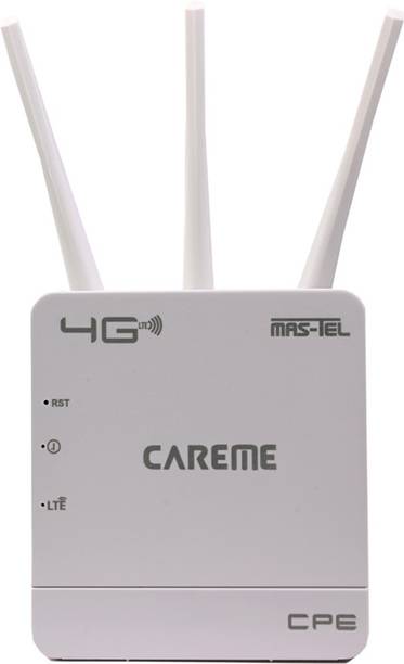 CareME External Triple Antenna 300Mbps 4G Ultra Speed Ram 512 mb 4G Router 2.4 GHz, 5 GHz 300 Mbps Wifi Speed Dual Band External Antenna MiFi (Sim Based)