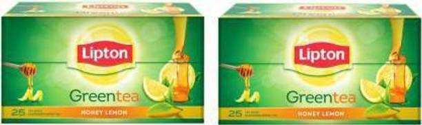 Lipton GREEN TEA HONEY LEMON ALL FLAVOUR 25 BAGS X 2 Honey, Lemon Green Tea Bags Box