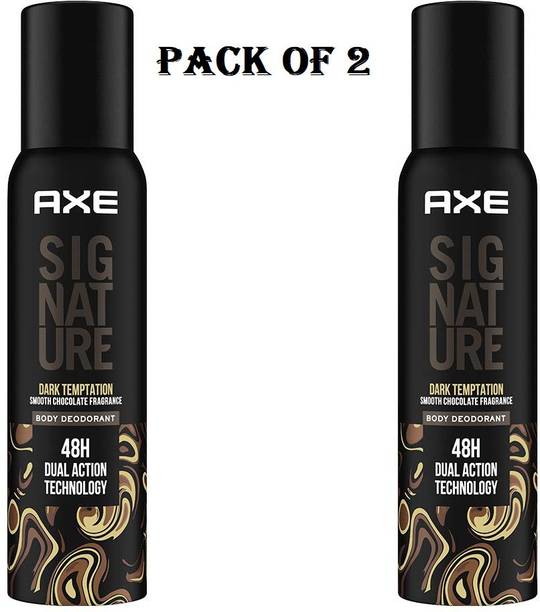 AXE Signature (Dark Temptation)* 122ml Each (Pack of 2) - DT01 Deodorant Spray - For Men