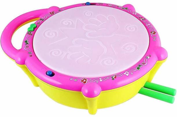 Just97 Flash 3D Flash Drums Toys for Kids with Lights & Musical, Good Quality Plastic