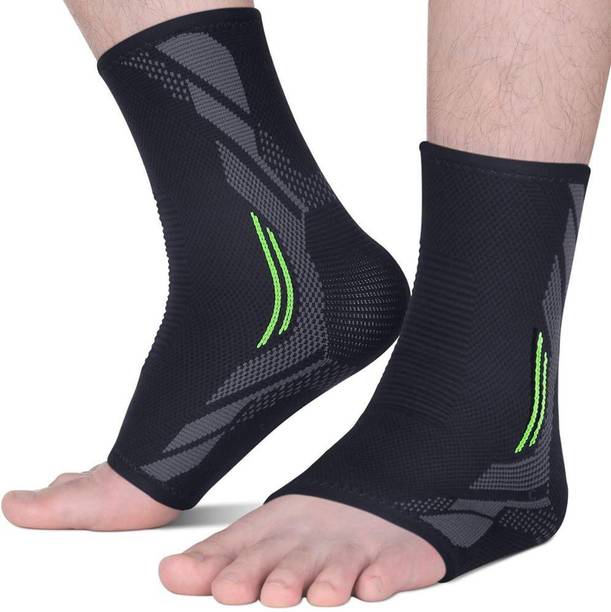 Leosportz Ankle Support Brace Adjustable Sleeves - for Men Women Elbow Support