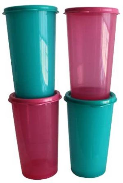 TUPPERWARE 12 OZ STACKING TUMBLER PLASTIC 330ml set of 4 330 ml Plastic Bottle